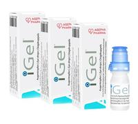 Gouttes pour les yeux secs et lentilles de contact IGel® | Larmes artificielles pour les yeux rouges et irrités | Gouttes pour les yeux à l'acide hyaluronique