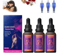 Gouttes secrètes modèle amélioré, gouttes heureuses secrètes pour hommes forts, élixir de la passion Desirefusion, gouttes orales Pleasurepeak, spray pour homme longue durée (3 pièces)