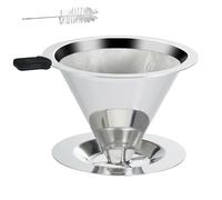 Goutteur à café double couche, filtre réutilisable sans papier pour cafetière conique pour 1 à 2 tasses d'infusion