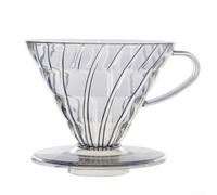 Goutteur à café en plastique pour verser plus de 1 à 2 portions Transparent en forme de V Support de filtre conique Outil de cuisine