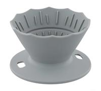 Goutteur à café portable en silicone, panier pliable pour 1 à 2 tasses, compatible avec les filtres réutilisables, compact et facile à nettoyer (gris)