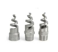 Goutteur d'irrigation, buse en spirale en acier inoxydable, buse d'atomisation à filetage externe, buse métallique pour tuyau d'arrosage 10 pièces 1-1/2"