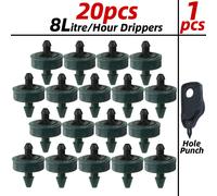 Goutteur d'irrigation goutte-à-goutte pour jardin,,buse compte-gouttes automatique à débit stable pour économie d'eau,bonsaï de serre - Type 8L Dripper-20pcs