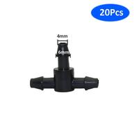 Goutteur d'irrigation réglable 0 40l,régulateur d'arrosage,émetteur 1/4 '',Micro système d'irrigation goutte-à-goutte,arroseurs,20 pièces - Type 20pcs tee