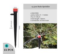 Goutteur d'irrigation réglable,Micro buse rotative de pulvérisation de jardin,tuyau de,système d'arrosage et de refroidissement pour légumes et pelouse - Type R
