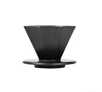 Goutteur octogonal à base de poterie pour café conçu pour verser une utilisation avec architecture interne en spirale pour maximiser le temps de contact (noir S)