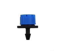 Goutteur réglable à 8 trous pour systèmes d'irrigation goutte à goutte - 100 pièces PP micro-pulvérisation émetteur avec raccord ardillon 6,35 mm, compatible avec tubes de 4 mm et 7 mm (bleu)