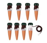 Goutteurs d’arrosage Automatique 8 Pièces Auto-arrosantes en Terre Cuite Cône en Argile d’arrosage Distributeurs d'eau pour Plantes d'intérieur,Plantes en Pot