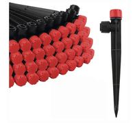 Goutteurs d'eau D'irrigation, Émetteurs Goutte à Goutte Réglables Irrigation Goutte à Goutte à Micro-débit Système D'arrosage à 360 Degrés pour Tube 4mm/7mm (Vortex-100P, Vert)