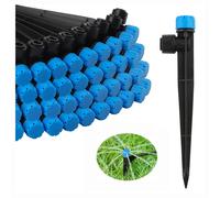 Goutteurs d'eau D'irrigation, Émetteurs Goutte à Goutte Réglables Irrigation Goutte à Goutte à Micro-débit Système D'arrosage à 360 Degrés pour Tube 4mm/7mm (Vortex-100P, Vert)