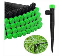 Goutteurs d'eau D'irrigation, Émetteurs Goutte à Goutte Réglables Irrigation Goutte à Goutte à Micro-débit Système D'arrosage à 360 Degrés pour Tube 4mm/7mm (Vortex-100P, Vert)