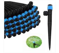 Goutteurs d'eau D'irrigation, Émetteurs Goutte à Goutte Réglables Irrigation Goutte à Goutte à Micro-débit Système D'arrosage à 360 Degrés pour Tube 4mm/7mm (Vortex-100P, Vert)