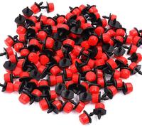 Goutteurs d'irrigation, 100pcs Arroseurs d'arrosage réglables Kits de système d'irrigation goutte à goutte Micro Flow Drip Head Irrigation Buses de brumisation