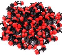 Goutteurs d'irrigation, 100pcs Arroseurs d'arrosage réglables Kits de système d'irrigation goutte à goutte Micro Flow Drip Head Irrigation Buses de brumisation