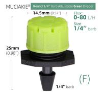 Goutteurs d'Irrigation Réglables de Jardin,12 Couleurs,Émetteur à 900 Barbes,Micro Moteurs de Goutte à Goutte,Arroseurs pour Système d'Arrosage,30 à 1/4 Pièces - Type F-100 PCS