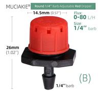 Goutteurs d'Irrigation Réglables de Jardin,12 Couleurs,Émetteur à 900 Barbes,Micro Moteurs de Goutte à Goutte,Arroseurs pour Système d'Arrosage,30 à 1/4 Pièces - Type B-100 PCS