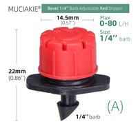 Goutteurs d'Irrigation Réglables de Jardin,12 Couleurs,Émetteur à 900 Barbes,Micro Moteurs de Goutte à Goutte,Arroseurs pour Système d'Arrosage,30 à 1/4 Pièces - Type A-100 PCS