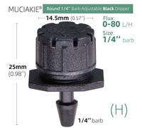 Goutteurs d'Irrigation Réglables de Jardin,12 Couleurs,Émetteur à 900 Barbes,Micro Moteurs de Goutte à Goutte,Arroseurs pour Système d'Arrosage,30 à 1/4 Pièces - Type H-100 PCS