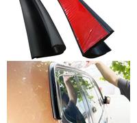 Gouttière anti-pluie, bande autocollante en PVC en forme de J, pour porte de voiture, camion, camping-car, bateau, van - Noir, 3 m