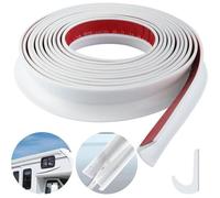 Gouttière autocollante en forme de J en gel de silice pour camping-car, tonnelle, profil de protection des bords noir, 5 m de l