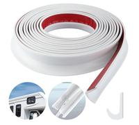 Gouttière autocollante en gel de silice en forme de J pour tonnelle Noir Longueur 5 m