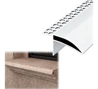Gouttière De Déflecteur D'eau Pluie Résistante Aux Intempéries For Rebord | Bande de bord d'avant-toit en aluminium, découpable, empêche le ruissellement des eaux de pluie(50mm)
