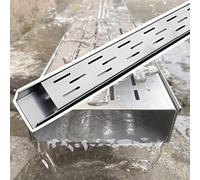 Gouttière de drainage de tranchée robuste en acier inoxydable pour cour, design linéaire durable pour une gestion efficace du débit d'eau