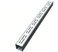 Gouttière de drainage rectangulaire en acier inoxydable durable for cour extérieure, patio, salle de bain et jardin - Ensemble de drainage de canal de 1 m, 1 pièce(100cmx10cmx3cm)