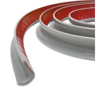 Gouttière de Pluie en Forme de J pour Camping-car, Adhésive au Dos, Gouttes de Pluie Convient pour tous les types de voitures, camions, camping-cars et yachts (Gris, 5M)