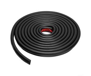 Gouttière de pluie en PVC pour véhicules utilitaires 1,27 cm de hauteur en forme de J pour dérivation de l'eau montée sur le toit (noir)