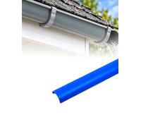 Gouttière demi-ronde en PVC 1m, canal d'évacuation pour bordures de toit | Profil en U ; pour collecte et évacuation d'eau ; plusieurs diamètres disponibles(Blue,2x0.2cm)
