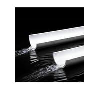 Gouttière demi-ronde en PVC, canal de drainage des eaux de pluie, 50-315 mm | Gouttières de toit en U for débit d'eau extérieur, options de longueur personnalisées de 50 à 400 cm(L 150CM/110X3mm)