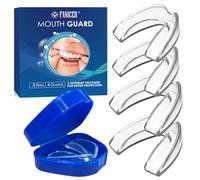 Gouttiere Dentaire Bruxisme 4Pcs, Disponible en 2 Tailles,Protège-Dents Anti Ronflement, pour Arrêter le Bruxisme, Livré Avec une Boîtes de Rangement, Améliore La Qualité Du Sommeil,Unisexe