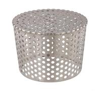 Gouttière en acier inoxydable pour grille d'évacuation des feuilles avec construction en maille fine qui bloque les débris tout en permettant un passage complet de l'eau (140-160 mm)