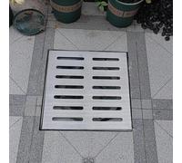 Gouttière extérieure en acier inoxydable - 10 cm x 10 cm Solution de drainage pour terrasses et espaces extérieurs, antirouille pour une gestion efficace de l'eau