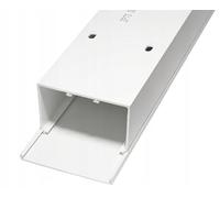 Gouttière perforée avec couvercle, canalisation de câble en PVC, résistant aux UV, longueur 2 m (Blanc, 130x60 mm)