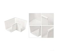 Gouttière Plastique Blanche 19x16cm Résistante UV(S) | PVC , résistant aux UV, profilé rectangulaire, 19x16cm, évacuation rapide eau pluie