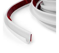 Gouttiere PVC Camping-Car Forme de J 3M, Gouttiere Auto-adhésive, Bande de Déviation de Pluie pour Porte Véhicule, Camion, Bateau, Van, Couleur Blanc, Étanche Accessoires pour Camping-Car