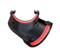 Gouttière ronde noire avec joint d'angle de 135 degrés, flux libre 112 mm, systèmes d'eau de pluie