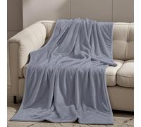 GOUTUI Couverture Douce 80 x 180 cm Ultra Douce et Duveteuse Plaid Canape Polaire Polyester pour Chambre Canapé Voyage, Gris Clair