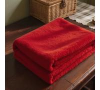 GOUTUI Couverture Polaire 110 x 220 cm Moelleuse et Chaude Couverture Lit Polyvalente pour Lits, Canapés, Chaises et Divans, Rouge