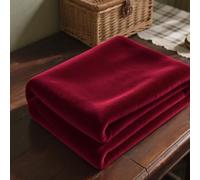 GOUTUI Couverture Polaire 120 x 220 cm Moelleuse et Chaude Couverture Lit Polyvalente pour Lits, Canapés, Chaises et Divans, Vin Rouge