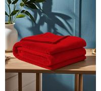 GOUTUI Couverture Polaire Flanelle 110 x 200 cm Flanelle Doux et Chaude Plaid Canape Polaire Polyester pour Chambre Canapé Voyage, Rouge