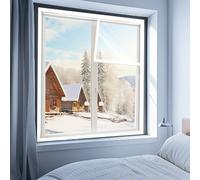 GOUTUI Film Fenetre Isolant 106 x 74 cm Isole de La Chaleur et du Froid Film Isolant Fenetre Anti Froid Installation Simple Convient Aux Vérandas et Aux Fenêtres en Verre, Blanc