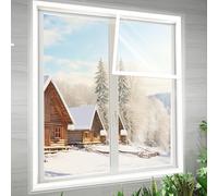 GOUTUI Film Fenetre Isolant 128 x 74 cm Isole de La Chaleur et du Froid Kit Isolant pour Porte et Fenêtre Installation Simple Utilisé pour Maintenir La Chaleur dans Les Pièces, Blanc