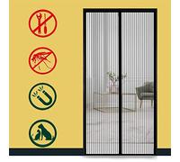 GOUTUI MagnéTique Moustiquaire Porte, 120x220cm Anti Insectes Mesh Curtain Moustiquaire Fenetre Mailles Ultra Fines pour Empêche de Passer Les Moustiques et Autres Bestioles, Noir A