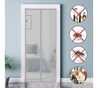 GOUTUI Moustiquaire AimantéE Porte Fenetre, 120x225cm Keeps Mosquitoes Store Moustiquaire Installation sans Outil Facile pour Balcon, Couloirs, Portes Patio, Baie Vitree, Coulissante, Gris A