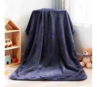 GOUTUI Plaid Canapé 100 x 130 cm Doux et Chaud Plaid Couverture Polaire Polyvalente pour Lit Canapé Voyage, Gris Foncé