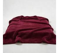 GOUTUI Plaid Canapé 90 x 190 cm Flanelle Doux et Chaude Plaid Tout Doux Idée Cadeau pour Lit Canapé Voyage, Vin Rouge