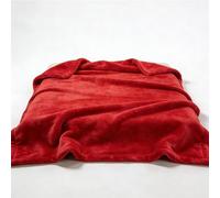 GOUTUI Plaid Canapé 90 x 190 cm Flanelle Doux et Chaude Plaid Tout Doux Idée Cadeau pour Lit Canapé Voyage, Rouge
